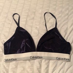 Calvin Klein Velvet Triangle Bra